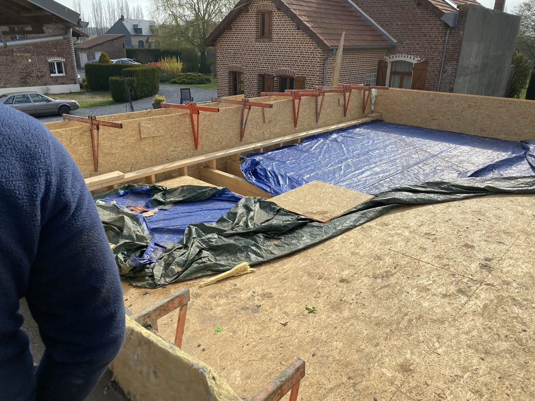 Panneaux OSB mis en œuvre en support continu sur chantier